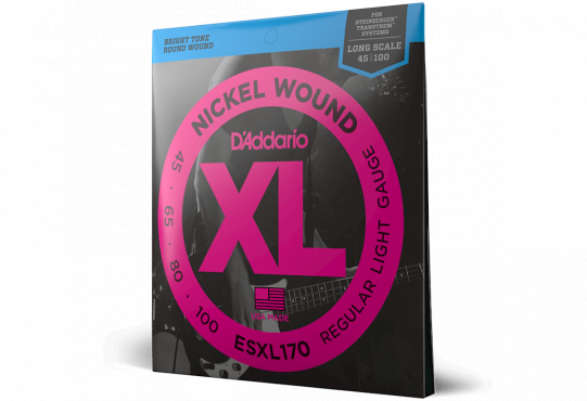 D`Addario ESXL170 XL NICKEL WOUND BASS REGULAR LIGHT DOUBLE BALL END (45-100): 2