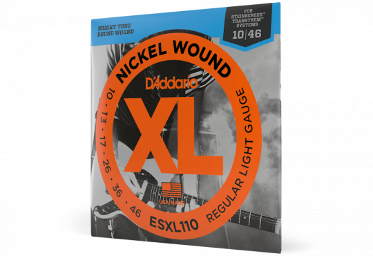 D`Addario ESXL110 XL NICKEl WOUND REGULAR LIGHT DOUBLE BALL END (10-46): 2