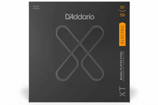 D`Addario XTE1059 XT ELECTRIC NICKEL PLATED STEEL 7-STRING REGULAR LIGHT (10-59): 1