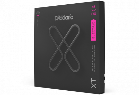 D`Addario XTB45130 XT BASS NICKEL PLATED STEEL REGULAR LIGHT 5-STRING (45-130): 3