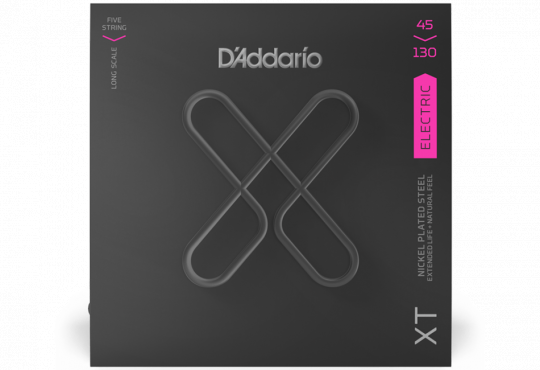 D`Addario XTB45130 XT BASS NICKEL PLATED STEEL REGULAR LIGHT 5-STRING (45-130): 1