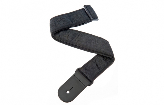 Planet Waves PW50B01 Woven Guitar Strap, Black Satin: 1