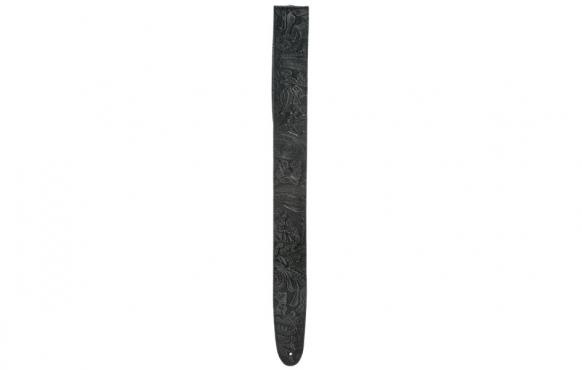 Planet Waves PW25LE00 Embossed Leather Guitar Strap, Black: 3