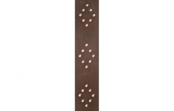 Planet Waves PW25VNRD01DX Blasted Leather Guitar Strap, Brown with Brass Rivets: 2